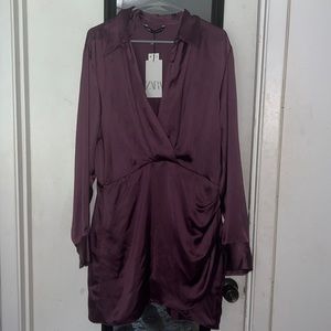 Zara short satin dress
